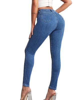 China QUICK DRY women's high-waisted stretch jeans warm pants with small feet little thing ladies jeans pretty for sale