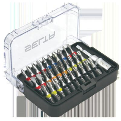 China Hot selling color twist color SELTA product twist bits set color ring bit set screwdriver tool kit for household for sale