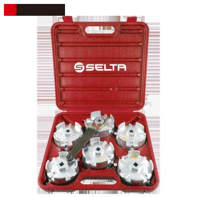 China Heavy Duty Auto Repair SELTA 7 Pcs Truck Oil Filter Cap Wrench Set For Auto Car Repair for sale