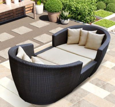 China Outdoor Rattan Sofa Set Wicker Furniture Mirror Outdoor Sofa 980x600x410mm for sale