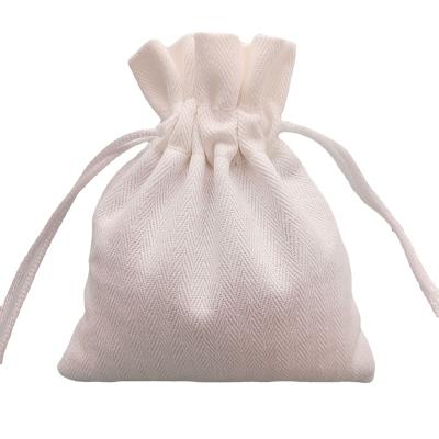 China Eco-friendly Wholesale Custom logo canvas cotton earring necklace jewelry drawstring bag with printed for sale