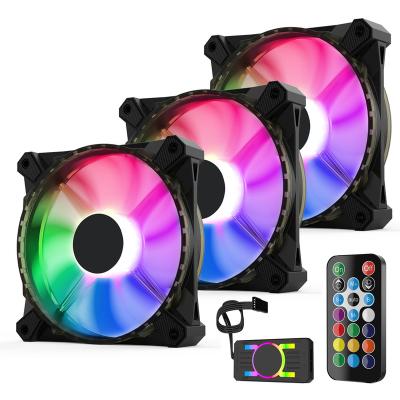 China Computer Case OEM 5V PC 120mm 2000 RPM RGB Fans With Remote Controller for sale