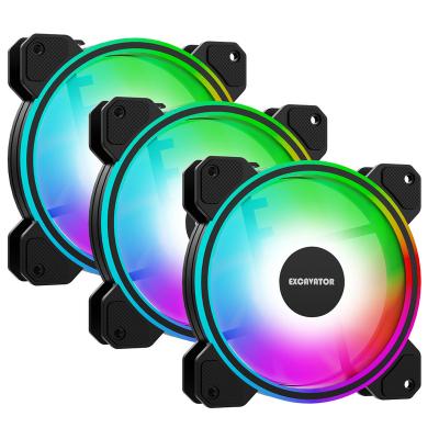 China Computer Gaming Case High Performance 120 Mm Computer PC RGB Fan With Remote Controller for sale