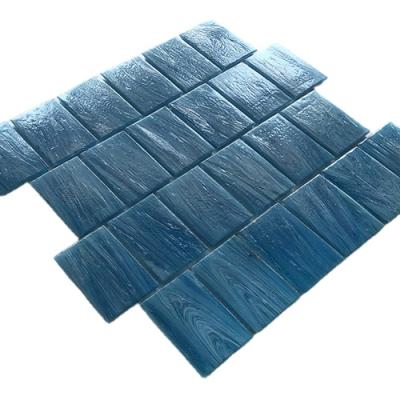 China CLASSIC Wholesale Ceramic Porcelain Ice Crack Mosaic Tile Mosaic Pool Tiles 300x300 Glazed Aqua Blue Sale for sale
