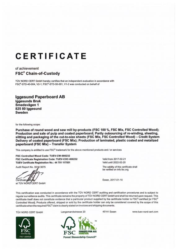 FSC - Guangzhou Rongxin Paper Packaging Co., Ltd.