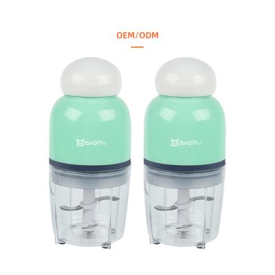 China Customized Small Color 700ml Single Kitchen Safety Electric Garlic And Ginger Crusher for sale