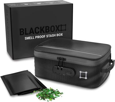 China Waterproof Good quality custom Carry Storage Case reactive fiber deodorant storage bag password lock custom smell proof stash box bags for sale