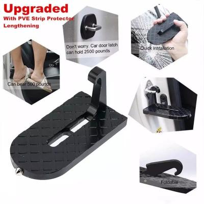 China Easy Installation Door Step with Safety Hammer Folding Car Door Foot Pedal Roof Latch Hook Door Cleaning Step Ladder for sale