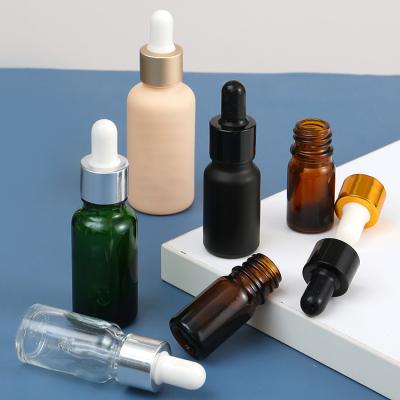 China Luxury Glass Collar 5ml 10ml 15ml Hair Oil Essential Oil Perfume Oil Frosted Pink Dropper Bottle With Rose Gold Top for sale