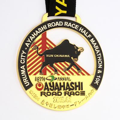 China China Rectangle Shape Cute Design Custom 26.2 Marathons Metal Medal for sale