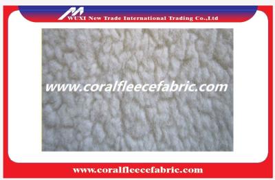 China Soft Knitted Polyester Blend Lambs Wool Fabric / Wool Suiting Fabric for Coats for sale