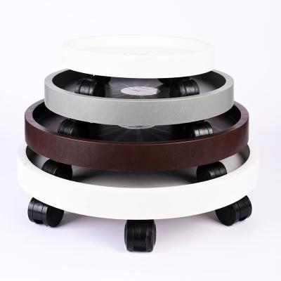 China Durable Universal Flower Pot Tray Indoor Outdoor Garden Anti Skid Wheel Tray With Wheels Potted Saucer for sale