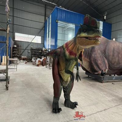 China Dilophosaurus Costume With Movable Crown Animatronic Dinosaur Party Props for sale