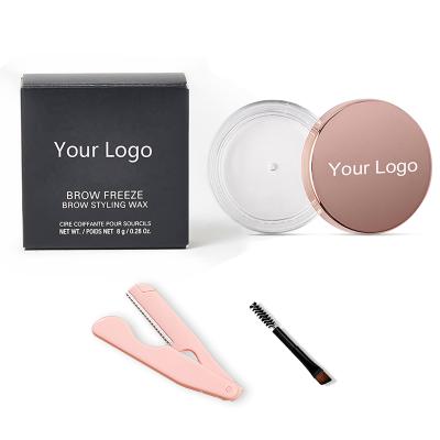 China New Makeup 2021 Vegan Waterproof Clear Waterproof Eyebrow Sculpt Sculpt Styling Gel Wax Private Label Eyebrow Gel for sale