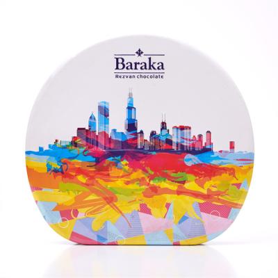 China Food Packaging / Gifts Packing Popular Premium Food Grade Custom Printing Round Cookie Tin Box for sale