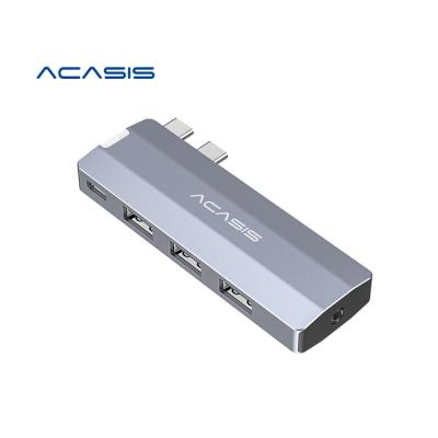China ACASIS Dropshipping USB4.0 40Gbps PD 100W and 3*USB3.2 10Gbps Enabled High-Speed Data Type-C Port 5-in-1 USB C HUB for Macbook Pro Air 2021 for sale