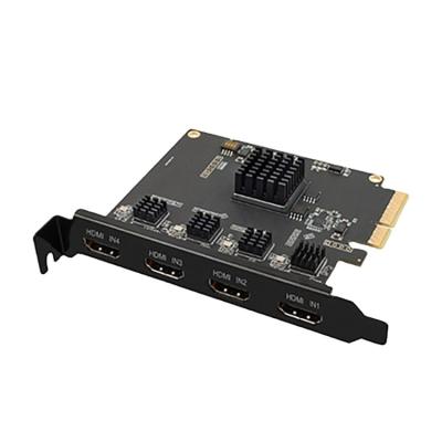 China Metal Acasis New Comer For You High Speed 4Port HD PCIe Capture Built-in +Quality Video Card for sale
