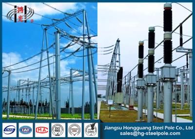 China 500KV Galvanized Substation Switchyard Structures Tubular , Tapered for sale