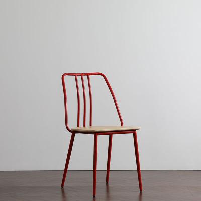 China Fashion High Back Cafe FurnitureMetal Multicolor Nordic Dining Frame Ergonomically Dining Chair for sale