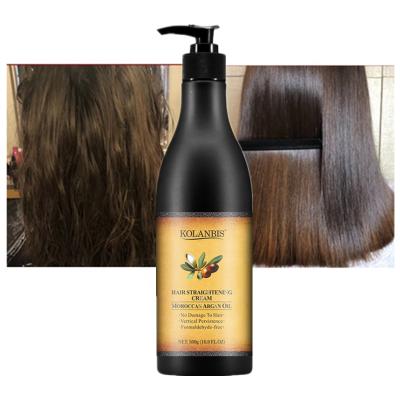 China Color-Protection KOLANBIS Hair Straightening Cream Argan Extract Moroccan Hair Customized Label For Curly for sale