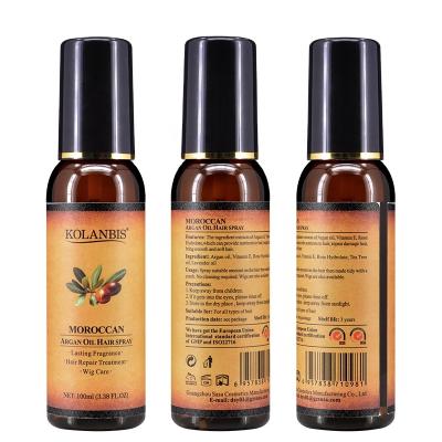 China Reduce fluffy and tangled hair KOLANBIS 100ml Moroccan Argan Oil Organic Hair Spray for hair treatment for sale