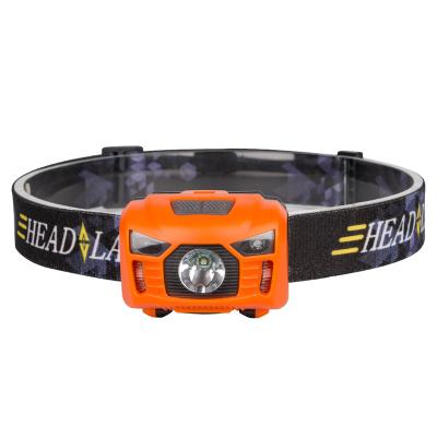 China High Quality USB Rechargeable Induction Headlight 2 Headlight 2 Modes Switch On/Off Wave Hand Control Body Control Flashlight Flashlight for sale