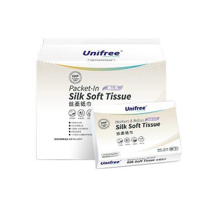 China Wrap Cloth Silk Facial Tissue 3 Ply Soft Tissue Facial Mothers And Babies Care Sensitive Skin OEM ODM Premium Virgin Wood Pulp for sale