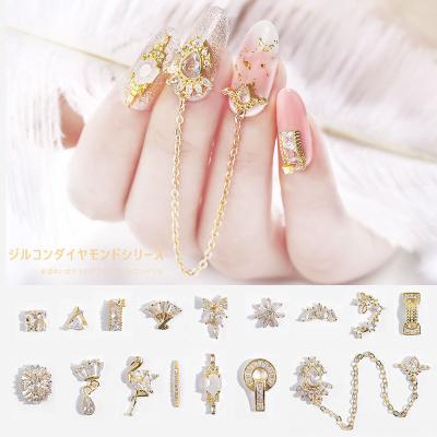 China (9 Style Single Tree) Charms Crystals Diamonds Gold Luxury Metal Gem Stones For DIY Nail Art Beauty Design for sale