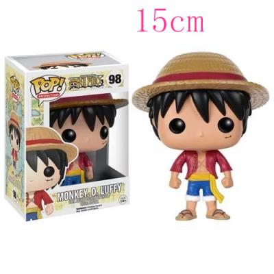 China Cartoon Toy The Lastest Japanese One Piece PVC Anime Figures POP #98 Monkey.D.Luffy Action Numbers Model Toy 15cm for sale