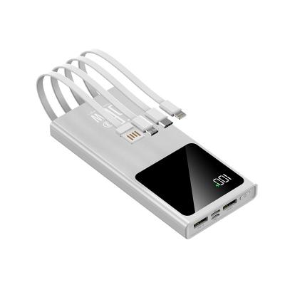 China Portable 66W 4 Cabale Outdoor Power Bank Phone Charger 20000mah For Iphone And Android Cell Phones for sale