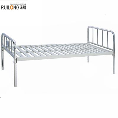 China Hospital/home nursing home//first aid center/nurse station RC-018B lowest price high quality stainless steel flat hospital bed for sale