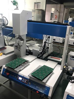Китай Dual Table 250x300mm Automatic PCB Soldering Machine 0.5S per Point продается