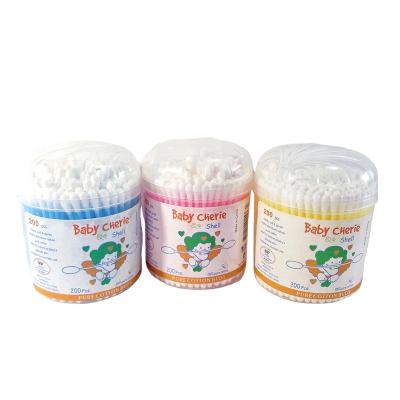 China 100% Pure Cotton With Stick Plastic Ear Devices Cotton Cleaning Buds for sale