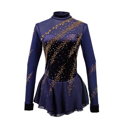 China Figure Skating Dress Competition Performance Wear Ballroom Figure Skating Waltz Dance Dress Sets for sale