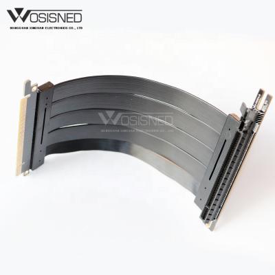 China High Speed PCIe 4.0 x16 EMI Shielded Protective Riser Cable ABS Casing For Graphics Card Compatible With GTX RTX Series for sale