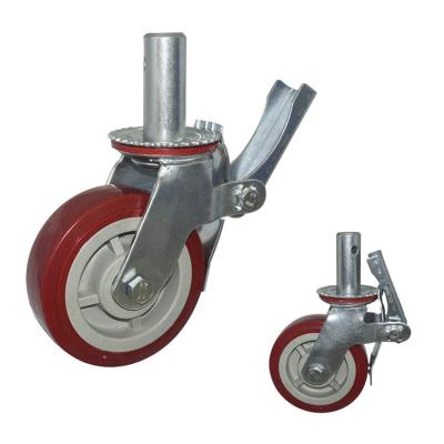 Chine 440lbs roues d'échafaudage de PVC du chargement 150mm avec double Baker à vendre