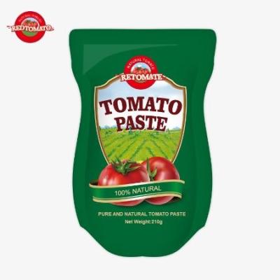 Chine La production de pâte de tomate en sachet debout de 210 g répond aux normes de fabrication ISO HACCP BRC et FDA à vendre