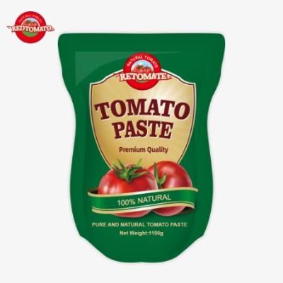 Κίνα 1100g Stand-up Sachet Of Tomato Paste συμμορφώνεται με τα πρότυπα ISO HACCP και BRC, εξασφαλίζοντας τη συμμόρφωση με τις εργοστασιακές τιμές προς πώληση