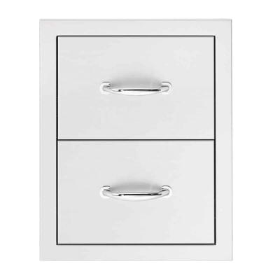 China High Quality Outdoor Stainless Steel Kitchen Stainless Steel Storage Double Drawers for sale
