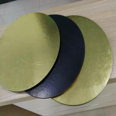 China Black Round Cake Curl Back Panel Gold Color for sale