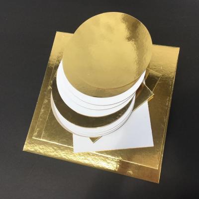 China Hot Sale Food Grade Anti - Curl Round Scalloped Edges Cake Board , Paper Pans for sale
