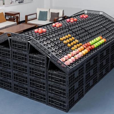 China Food Fruit Packaging Premium Quality Thickened Porous Plastic Bottom Tray Supermarket Shelf Display aAnti Slip Fruit Tray for sale