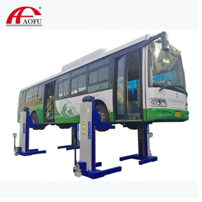 China Bus Company Garage / Hydraulic Heavy Duty Lift Combo Type Bus Truck Lift Movable 4 Post Truck Ramp Bus Center /repair 20T 30T 40T for sale