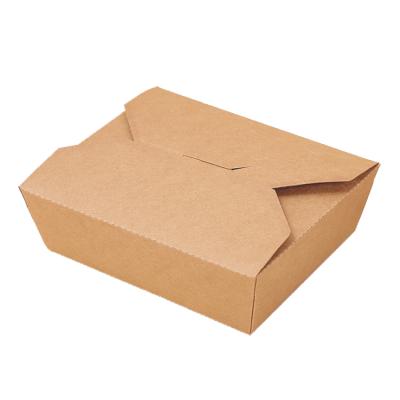 China Recyclable New Design Custom Disposable Kraft Paper Box Packaging For Fast Food for sale