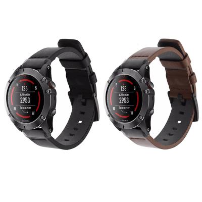 China Rubber For Garmin Fenix 6S Strap Quick Fit 20mm/26mm Silicone Watch Band Genuine Leather Hybrid Strap For Garmin Fenix 6S/5S for sale