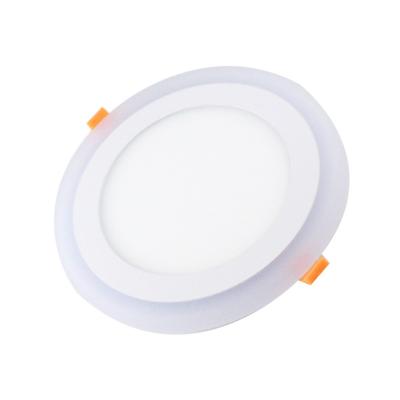 China Modern Dual Color LED Panel Light 3+3w 6+3w 12+6w 18+6w Recessed 3 Switched Led Colors for sale