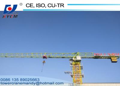 China 52m Jib Length Top Slewing Crane QTZ63(PT5210) Flat Top Tower Cranes 150m Tower Crane Lifting Height for sale