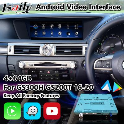China Interfaz multimedia de automóvil Android para Lexus GS300h GS200t GS350 GS450h GSF GS L10 2016-2020 en venta