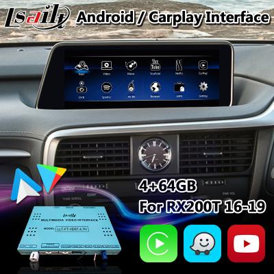 China Interface de vídeo multimídia Lsailt 4+64GB Android para Lexus RX 200t RX350 RX450H 2016-2019 à venda