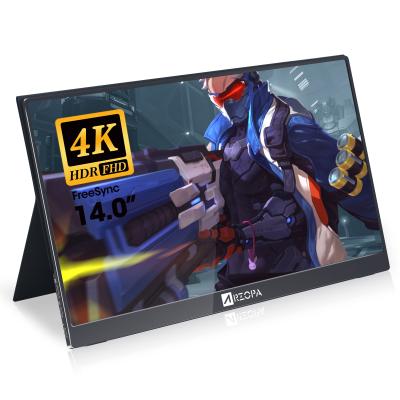 China High Quality Portable Dual Switch Laptop Monitor 4k Gaming Monitor 140 inch 60hz LCD Flat Panel for sale